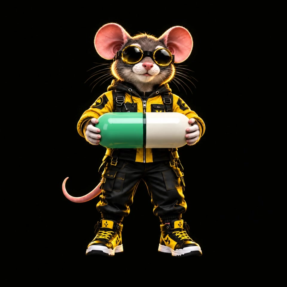 URAT holding the green and white capsule